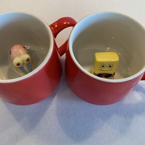 SpongeBob SquarePants And Gary The Snail Mugs By Stephen Hillenburg, set of two